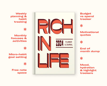 40% OFF ❤️‍🔥 Rich In Life Micro-Habit Planner & Journal